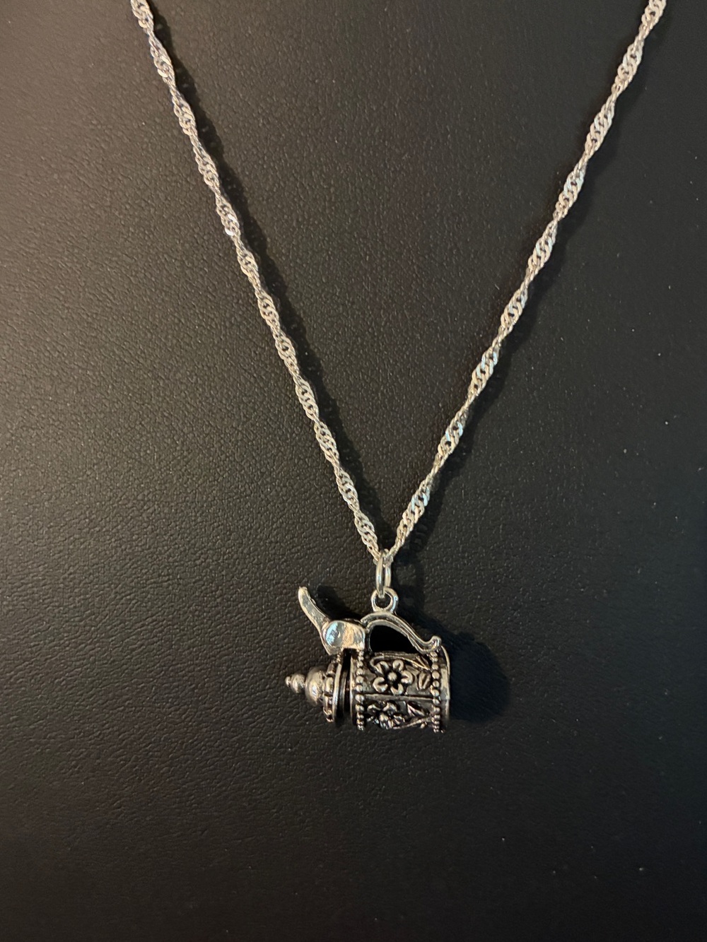 Ornate Beer Stein Charm Necklace